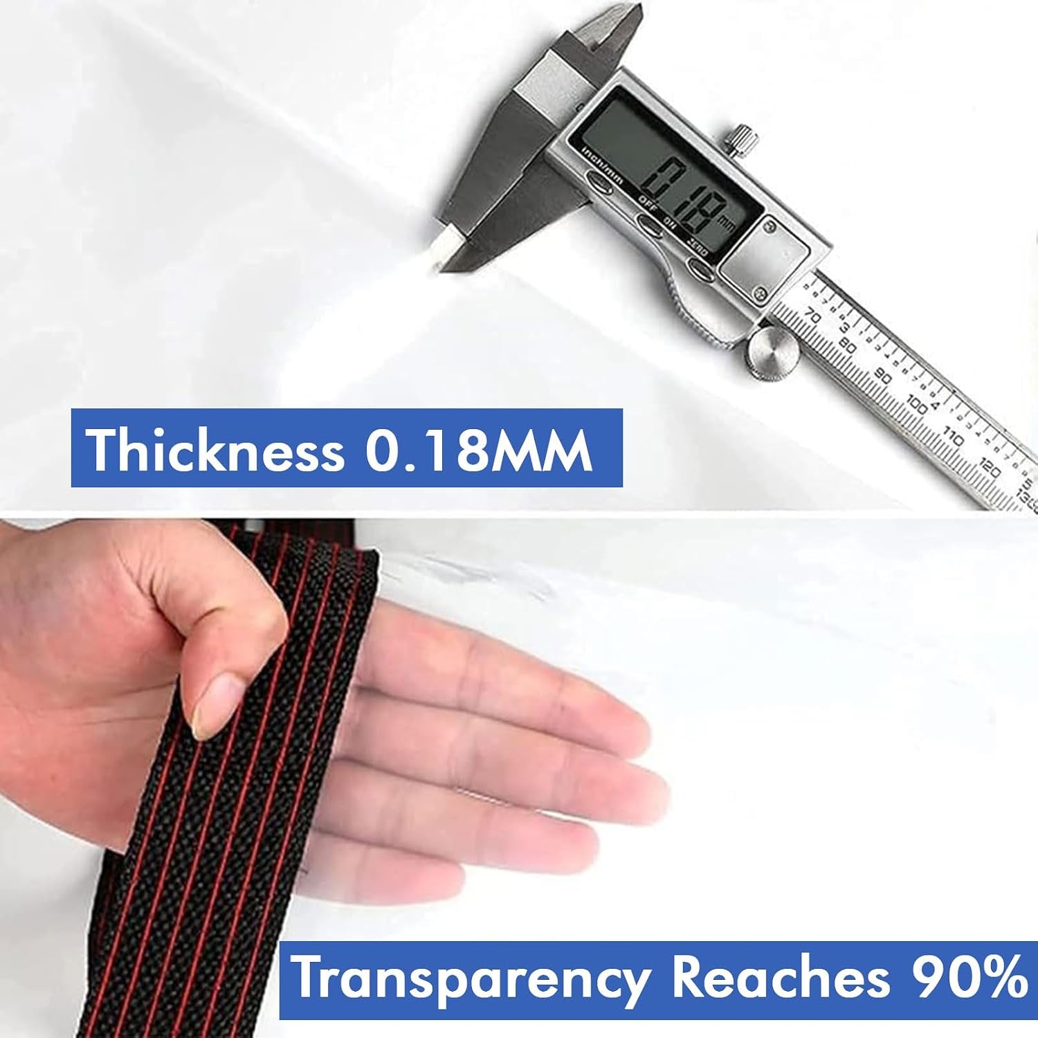 Outdoor Garden Poly Cover UV Resistant Deck Porch Patio Gazebo Curtains Camping, 13x27 FT Clear Tarp Clear Tarps with Grommets, Clear PVC Vinyl Tarp Waterproof Heavy Duty