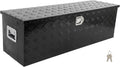 SCITOO 49 Inch Diamond Plate Truck Bed Tool Box,Heavy Duty Aluminum Crossover Storage for Most Full Size Pickups,Lockable Weatherproof Chest,Fits 49' Truck Beds,Easy Access to Load and Unload