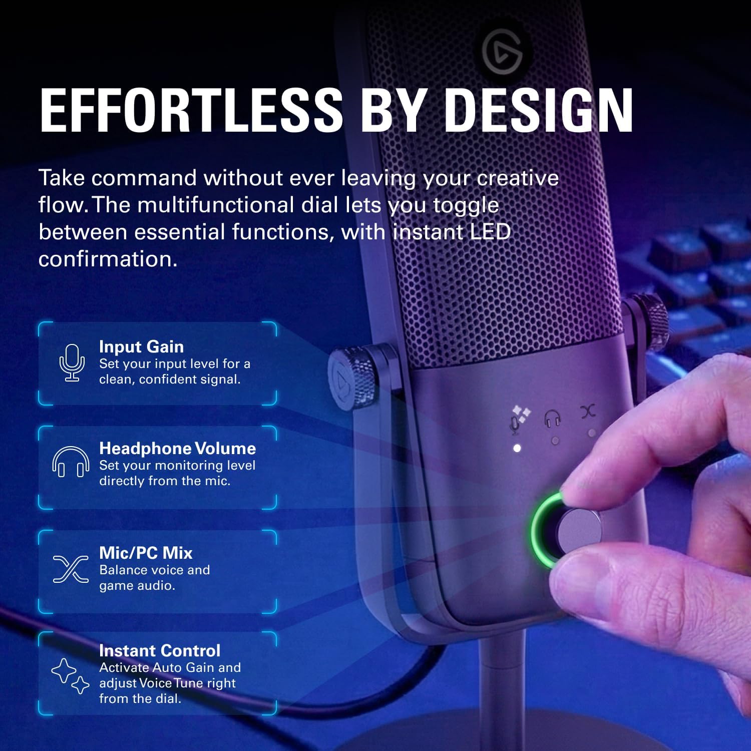 Elgato Wave:3 MK.2 – Premium USB Condenser Microphone for Streaming & Podcasting with Wave FX Processor, Onboard DSP, Clipguard 2.0, VST Inserts – Works on PC and Mac