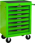 Rolling Tool Chest Cart with 7 Drawers,Storage Tool Cabinet on 4 Wheels. Lockable Tool Cart with Drawer Liners.Steel Tool Box Organizer for Garage,Repair Workshop-Green