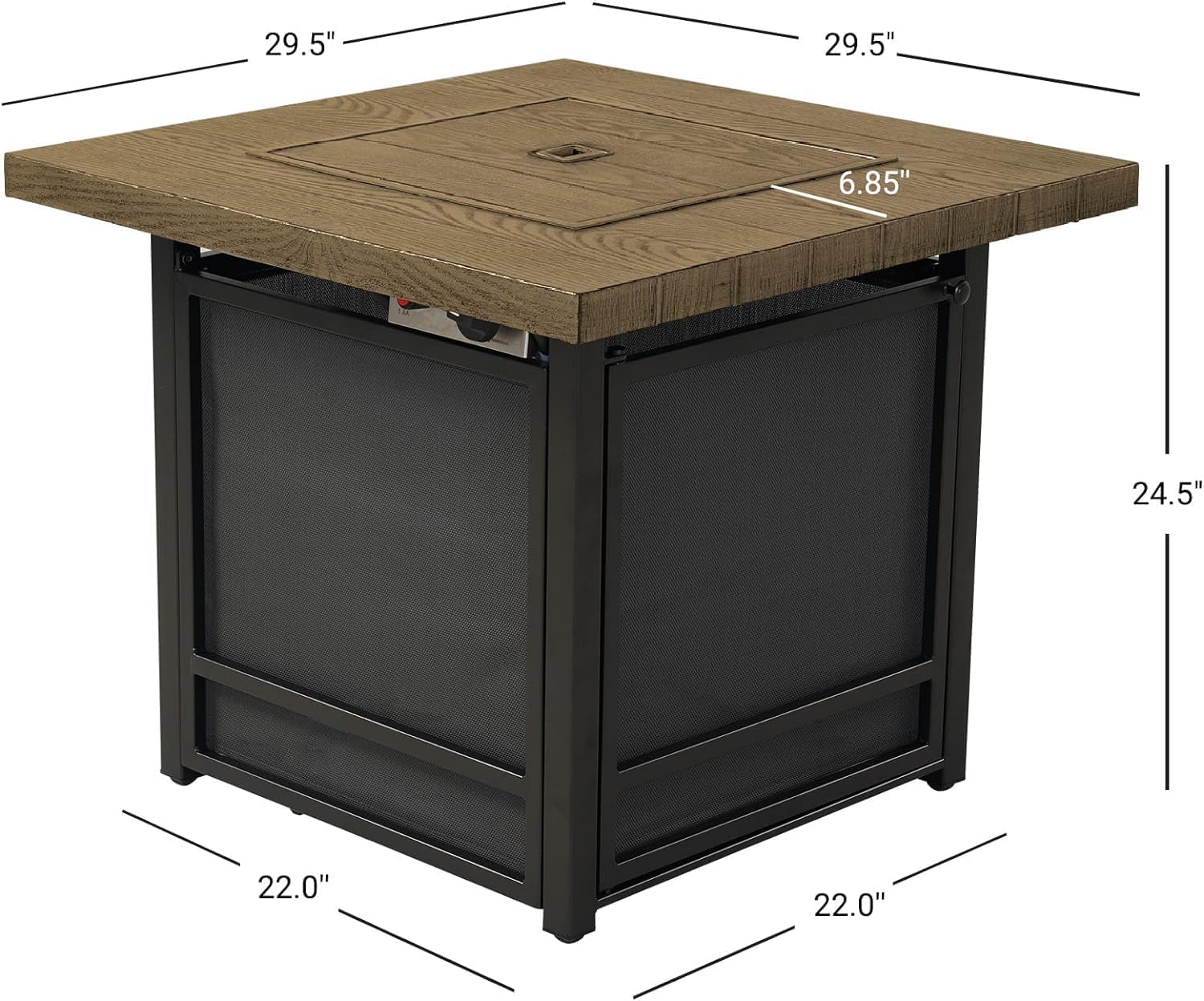 Grand Patio Outdoor 29 Inch 50,000 BTU Propane Gas Fire Pit Table (Brown, 29 Inch)
