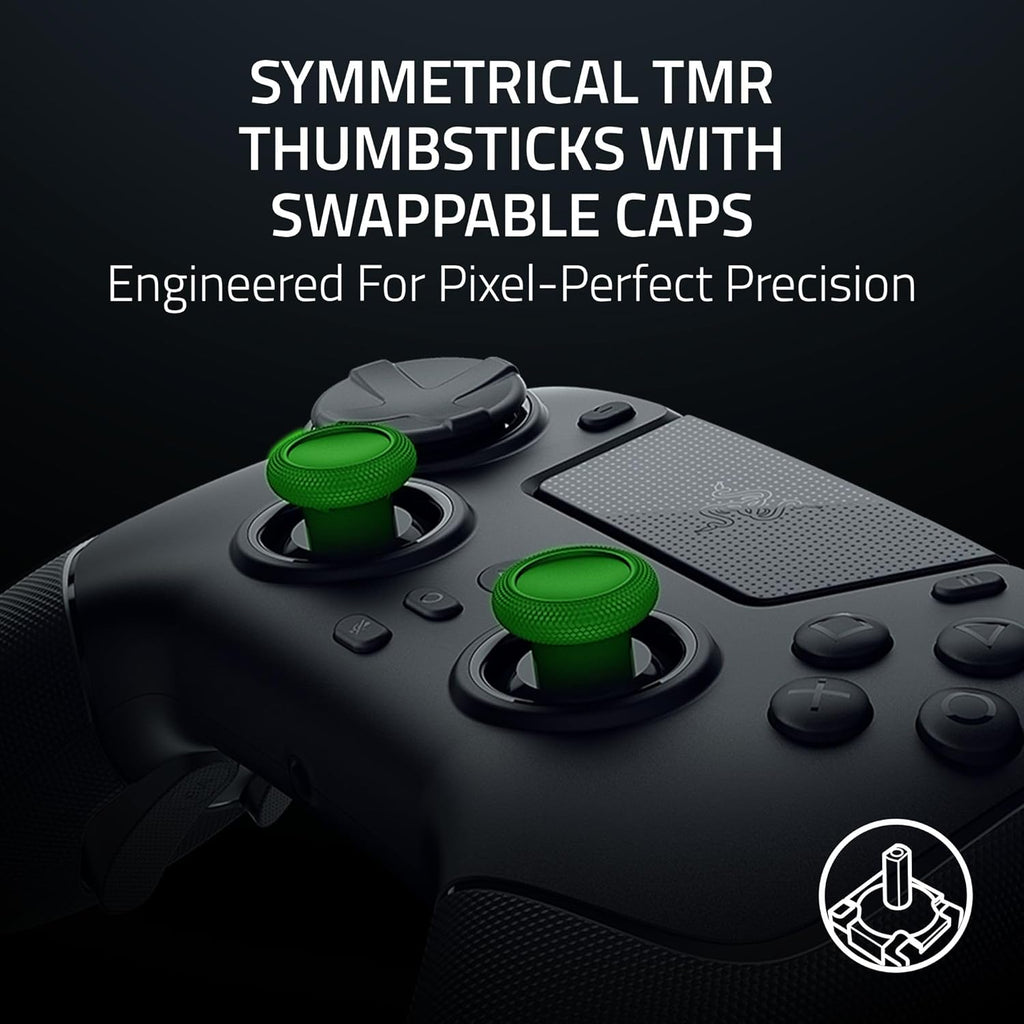Razer Raiju V3 Pro Wireless Esports Controller – Officially Licensed for PlayStation, Lag-free Esports Grade Performance, 6 Remappable Buttons, TMR Thumbsticks, Fast Triggers, for PS5 & PC – Black