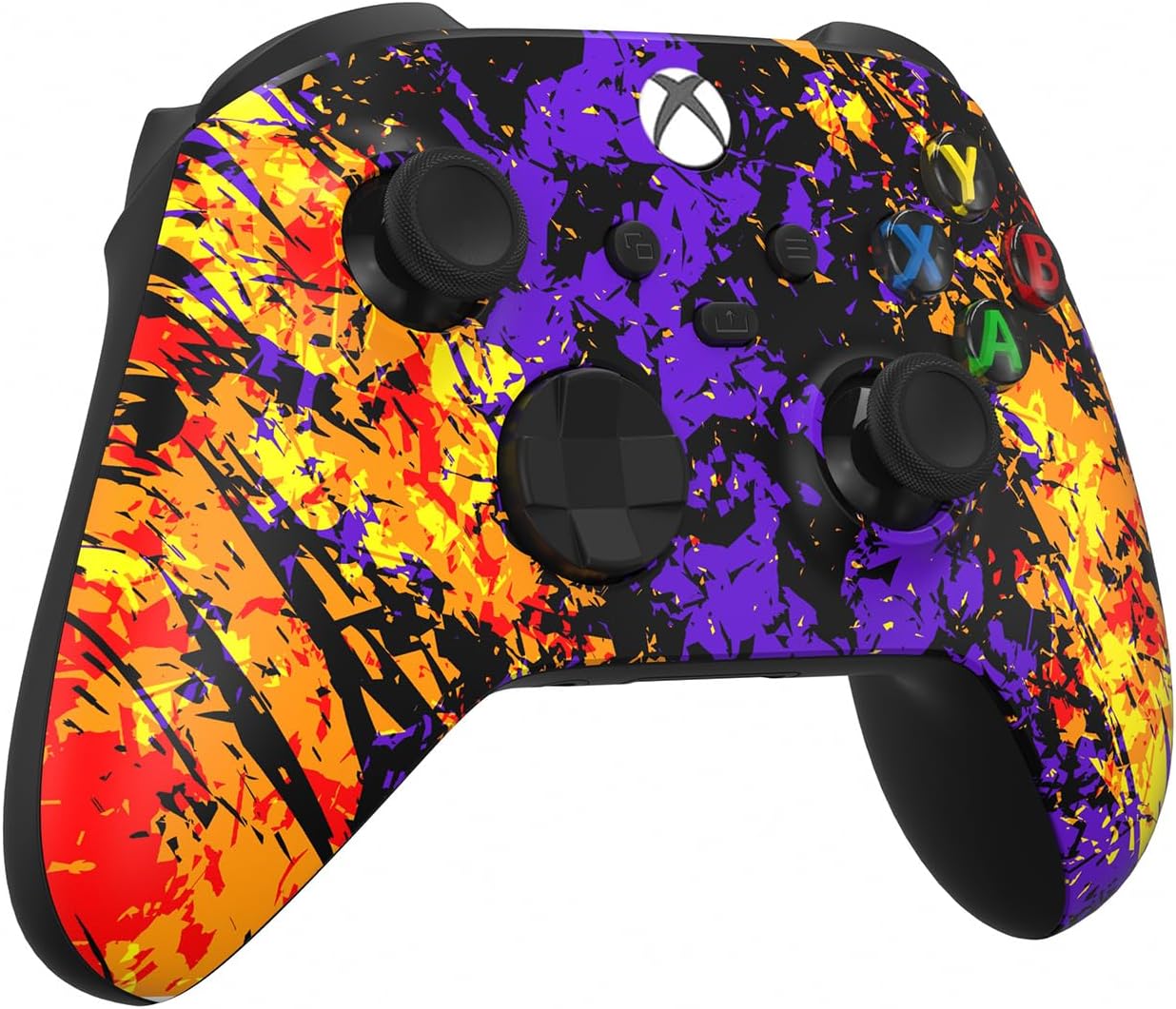 Custom Controllerzz Wireless Controller for Microsoft Xbox Series X/S & Xbox One - Custom Soft Touch Feel - Custom Series X/S Controller (X/S Inferno Galaxy)
