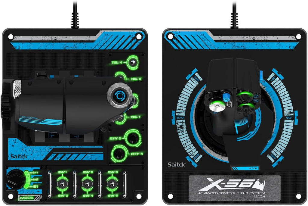 Saitek Pro X-56 Rhino H.O.T.A.S. Video Game Flight Controller for PC (SCB432210002/01/1)