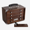 Gerstner International GI-T12-D Dark Oak 4-Drawer Mini Portable Chest