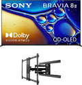 SONY K55XR80M2 55 Inch Bravia 8 QD-OLED 4K HDR Google TV with a Kanto PMX700 Pro Series Full Motion Dual Stud Mount (2025)