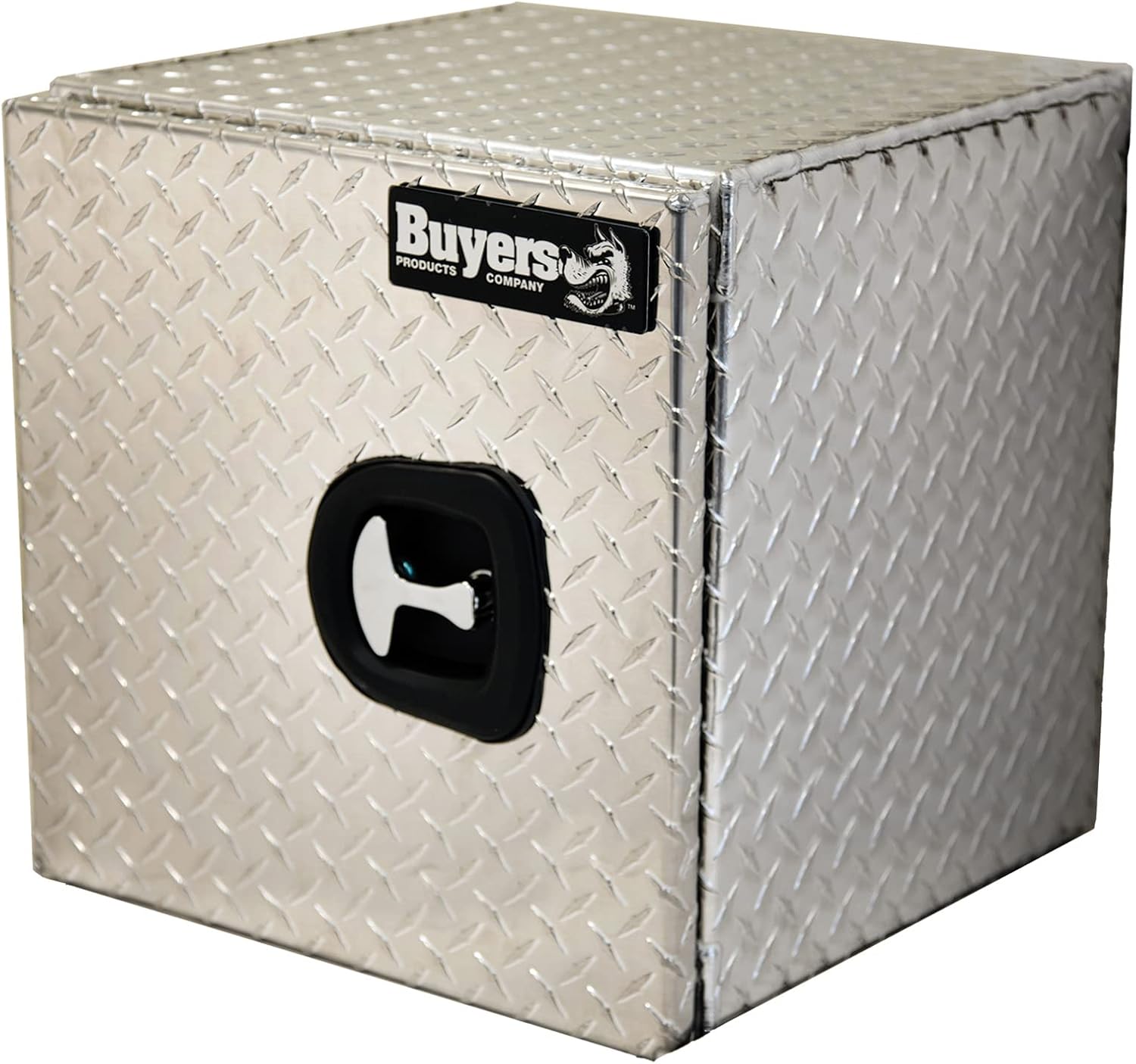 Buyers Products 1702225 Underbody Truck Tool Box with Barn Doors, 24x24x24 Inch, Diamond Tread Aluminum, Made in USA, Compression Latch, Weather Resistant, Toolbox for Flatbeds, Trailers & Work Trucks