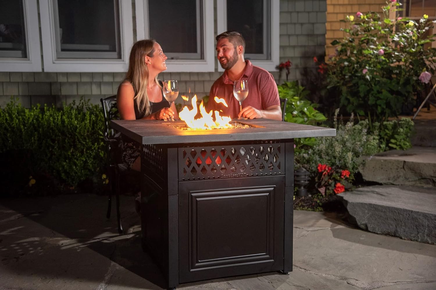 Endless Summer DualHeat Dakota 38' Fire Pit | Dual Heat 2-in-1 Propane Fire Pit & Outdoor Heater | 41,000 Total Combined BTU