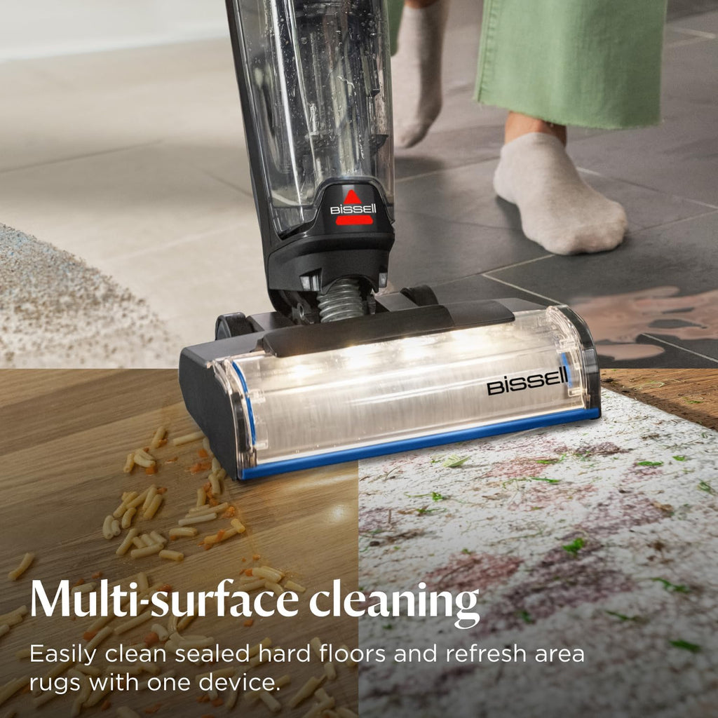 Bissell CrossWave OmniFind Cordless Wet Dry Vacuum Mop with FurFinder Headlights, All-in-One Floor Cleaner with Powerful Suction for Hard Floors and Rugs, 3967F
