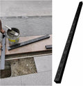LZMZMQ 2 in. X 6.5 ft. Slim Channel Drain Kit, Balcony/Patio/Gazebo/Pool/Deck Low Profile Drainage Trench System Splicable, Garden Narrow Long Sewer Gutter Drain Pipe with Cover(Black,Set of 1)