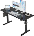 Agilestic Electric Standing Desk, 48 x 24 Inches Height Adjustable Desk, Sit Stand up for Work Office Home, Ergonomic Rising Computer Table with Memory Preset, Black