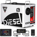 9L Large Diesel Heater, 8KW 240V/110V/12V/24V All in One Diesel Air Heater with LCD Switch, Remote Control, Suitable for Truck, RV, Home, Car, Campers, Boat, White