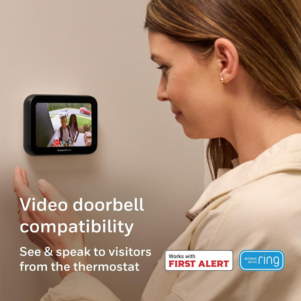 Honeywell Home X8S Premium Smart Programmable Wi-Fi Thermostat with Sensor, Video Doorbell Access, Humidity Control, 5' Customizable Touchscreen, Energy Star, Works with Alexa, Matter, Apple, Google