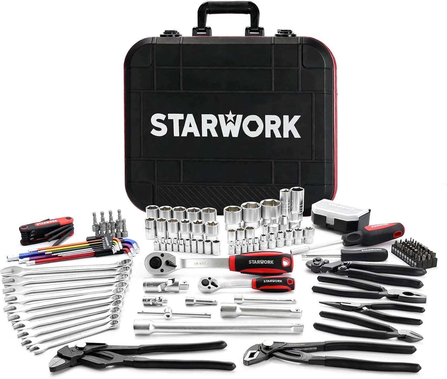 STARWORK TRUE MECHANIC™ 169-Piece Mechanics Tool Set, Professional, Metric