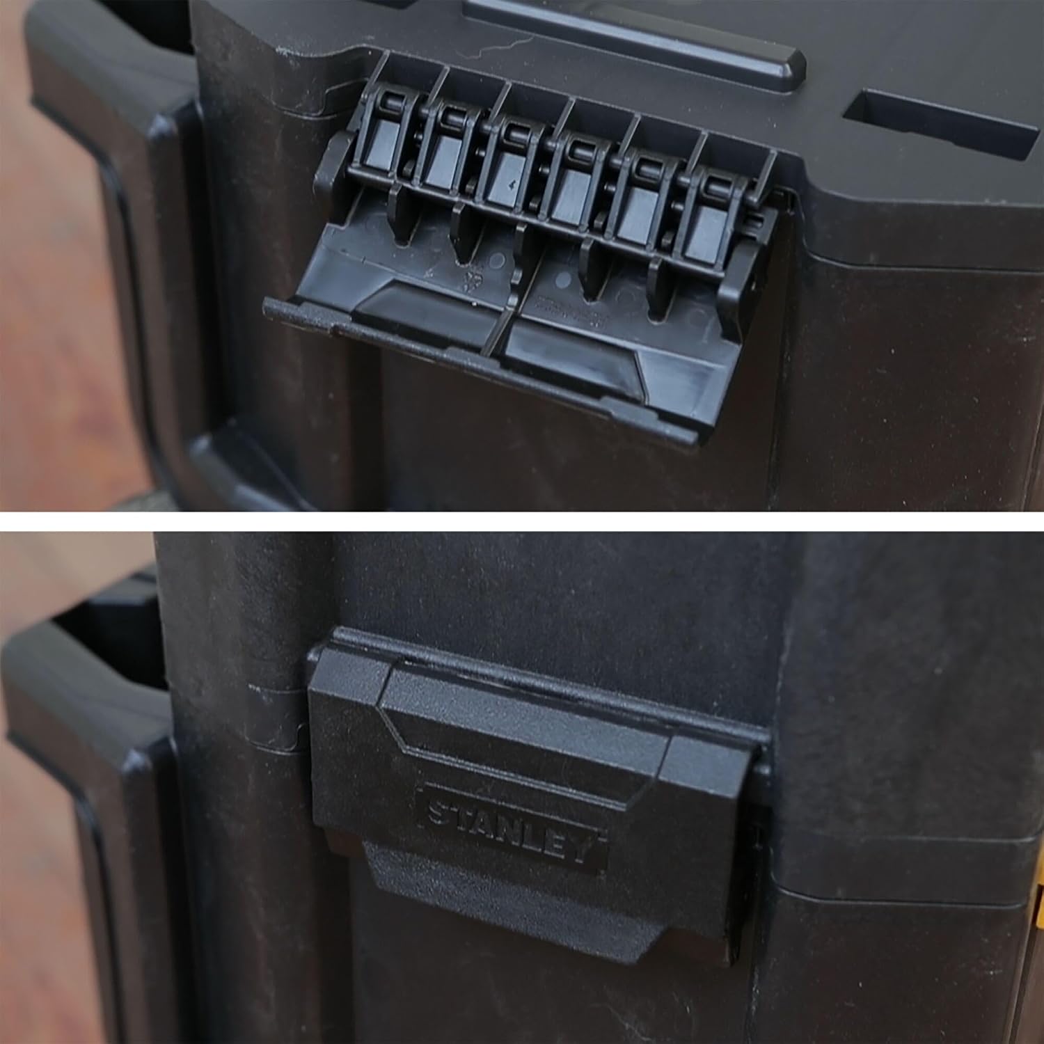 STANLEY Rolling Workshop Toolbox, Detachable Toolbox with Drawers, Flip Bin, Back Pocket, 7 Heavy Duty Wheels, 1-79-206