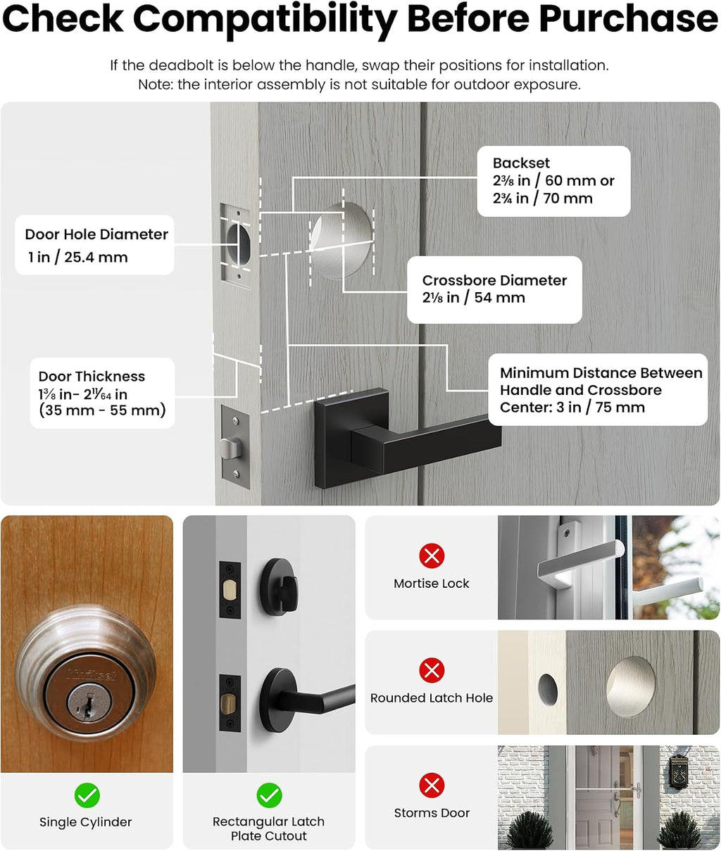 Lockin Veno Pro Smart Deadbolt Lock with 2K 180° Security Camera & Video Doorbell, AI Local Storage, Palm Vein & Fingerprint Keyless Entry, Front Door Smart Lock with Built-in Wi-Fi, App Control