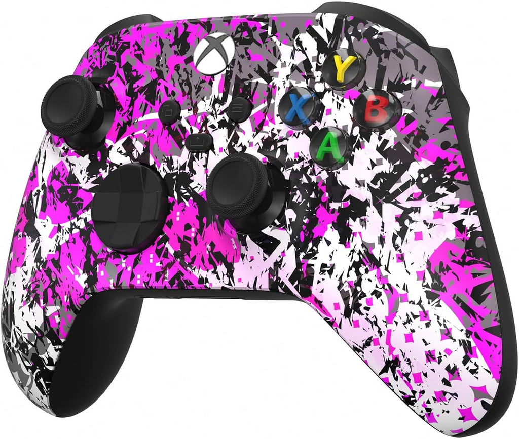 Custom Controllerzz Wireless Controller for Microsoft Xbox Series X/S & Xbox One - Custom Soft Touch Feel - Custom Series X/S Controller (X/S Shadow Bloom)