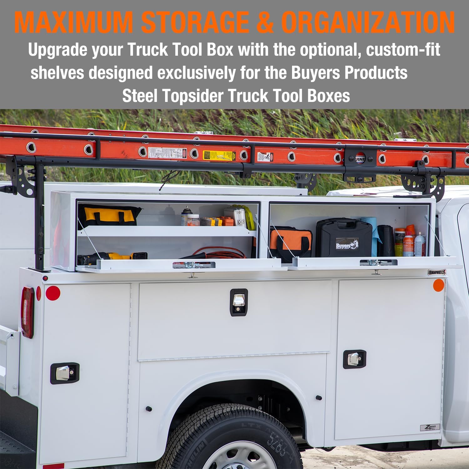 Buyers Products 1721565 Black Aluminum Diamond Tread Topsider Truck Box With Drop Door, 90x18x16 Inch, Weather Resistant, Locking Compression Latch, No Drill Install, Made in USA