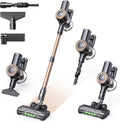 MIUZZY Cordless Vacuum Cleaner, 30Kpa Stick Vacuum with Anti-Tangle Brush and Upgraded Green Light, Up to 45Mins Runtime, Self-Standing Wireless Vacuum Cleaner for Home, Pet Hair, Carpet, Hard Floor