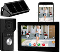 2 Wires Video Door Phone intercom doorbell System, 7 Inch Touch Screen Monitor, 1080P, Remote Unlock, Human Detection, Two-Way Audio, Night Vision, Waterproof, RFID Access Control