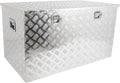 SCITOO 44 Inch Aluminum Diamond Plate Truck Bed Tool Box,Heavy Duty Crossover Storage for Most Full Size Pickups,Lockable Weatherproof Chest,Fits 44' Truck Beds,Easy Access to Load and Unload