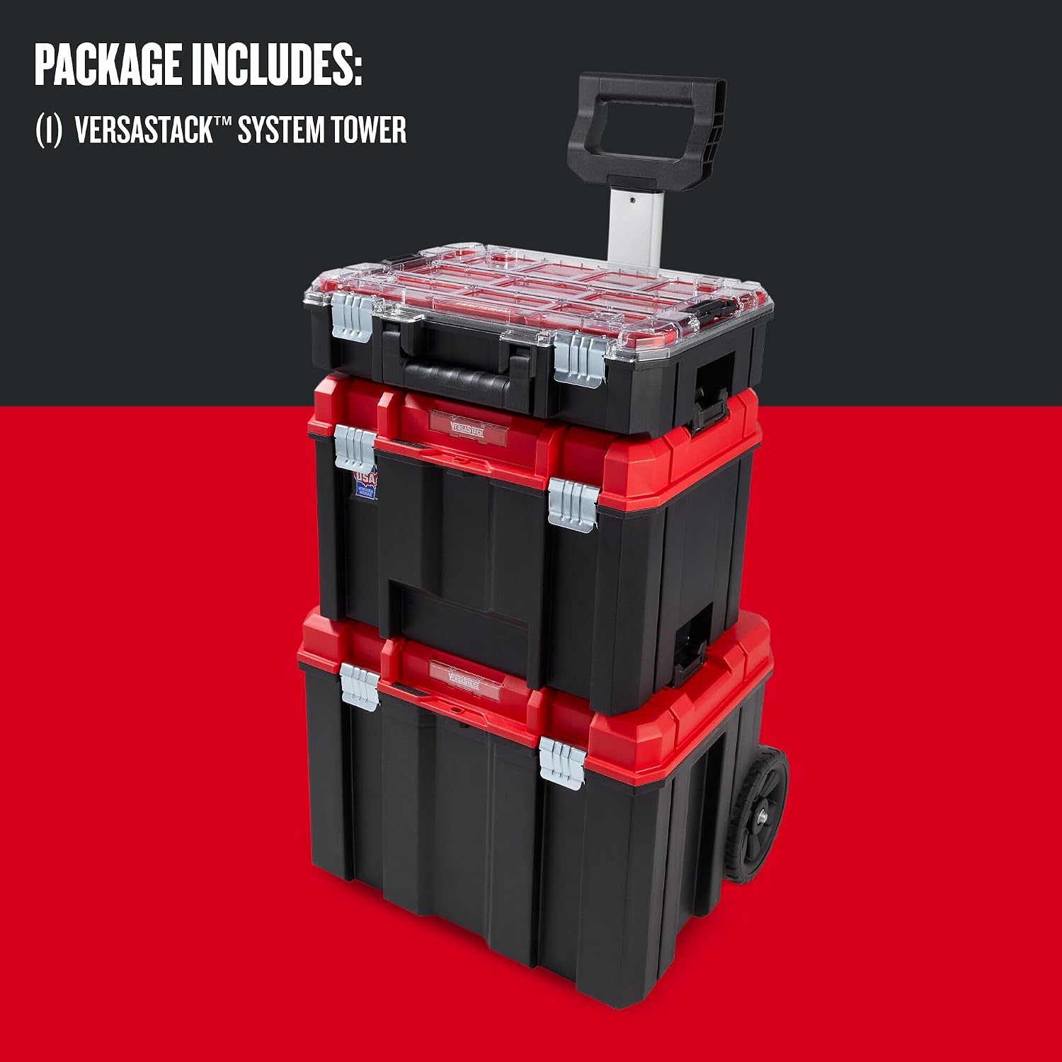 CRAFTSMAN VERSASTACK 17.126-in Metal Wheels Lockable Tool Box