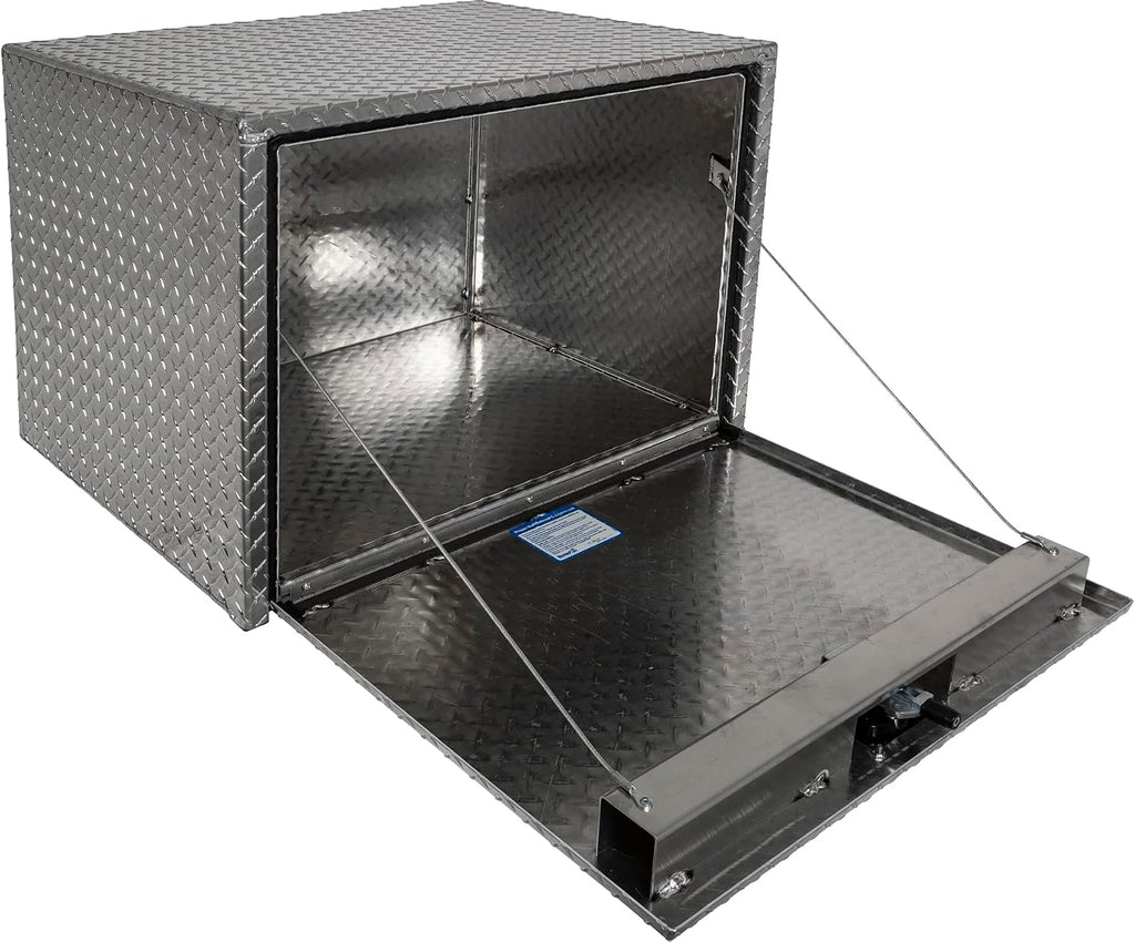 Buyers Products 1705133 Diamond Tread Aluminum Underbody Truck Tool Box, 24 x 24 x 30, Made in USA, .100 in. Thick, Corrosion-Resistant, Locking Compression Latch, Secure Storage for Work Trucks