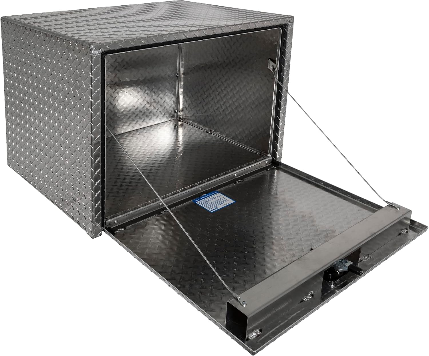 Buyers Products 1705133 Diamond Tread Aluminum Underbody Truck Tool Box, 24 x 24 x 30, Made in USA, .100 in. Thick, Corrosion-Resistant, Locking Compression Latch, Secure Storage for Work Trucks