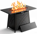 BALI OUTDOORS Propane Fire Pit Patio Outdoor Fire Pit Table Large Firepits for Outside Black