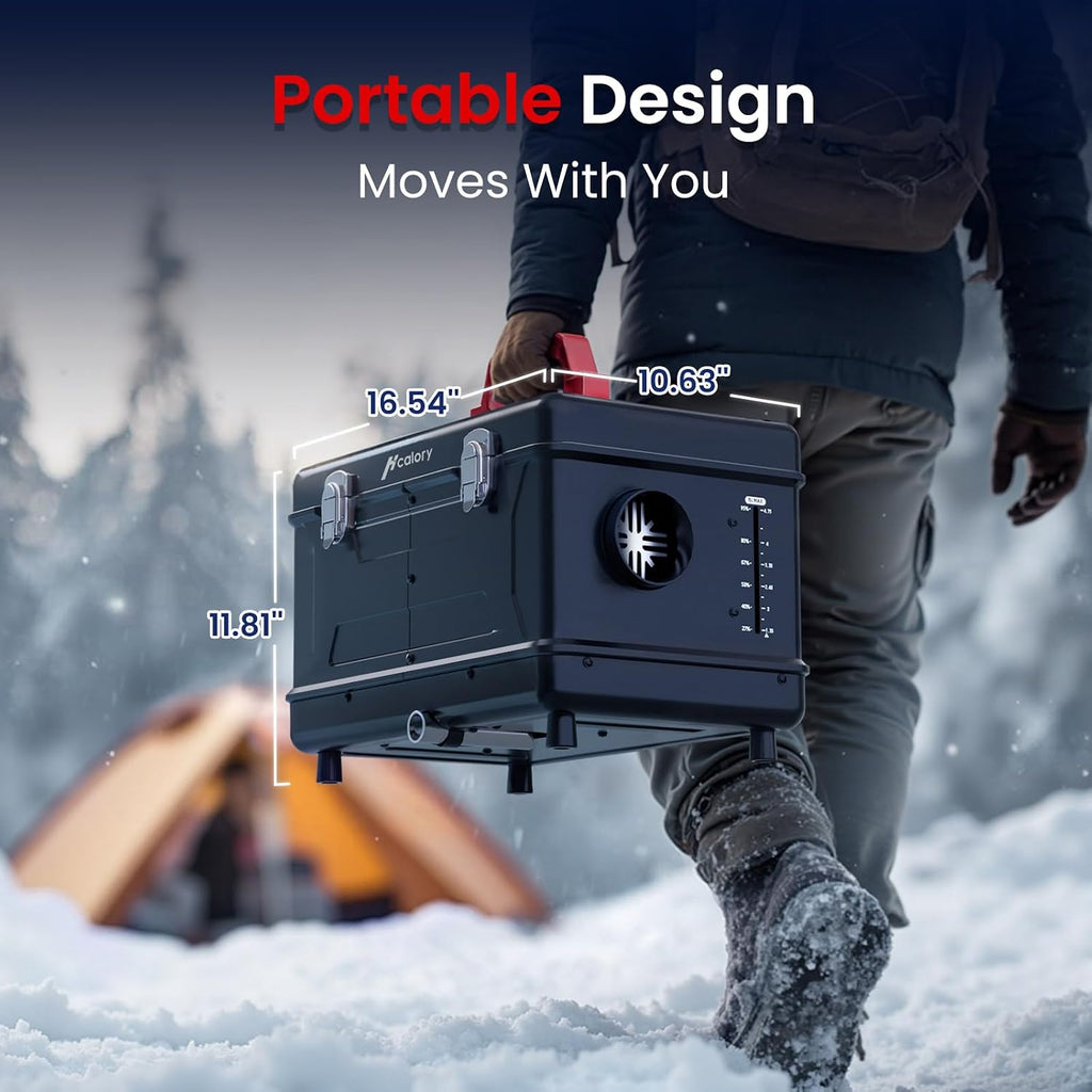 8KW Diesel Heater, 5L Toolbox Compact 2S Portable Diesel Air Heater 110V/12/24V All in One Fast Heating with App Control, Altitude Mode and no tick for RV Garage Camper