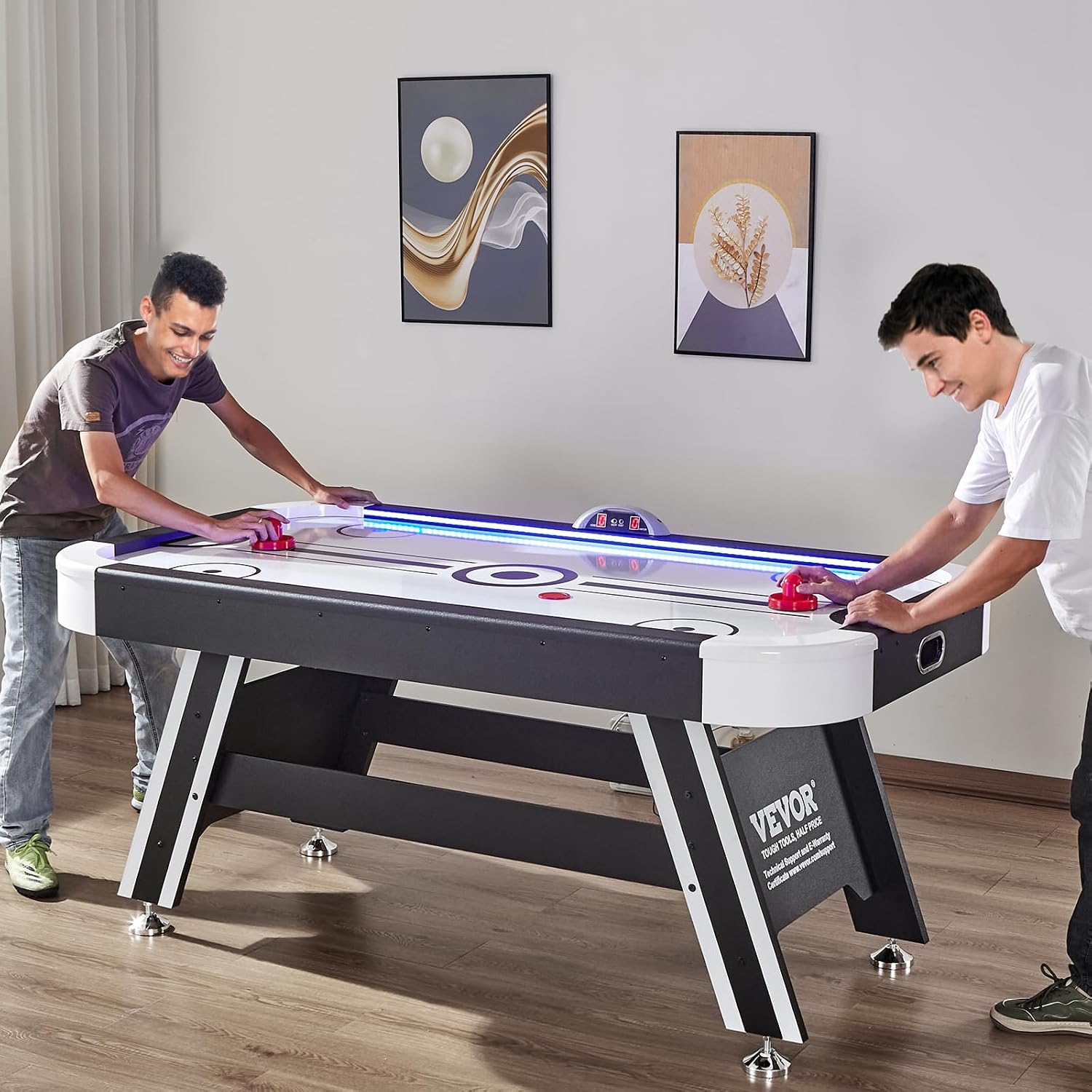 VEVOR 72' & 89' Air Hockey Tables w/LED Scoreboard, 88' 3-in-1 Multi-Game Table (Hockey/Billiards/Ping Pong) - Includes Pucks, Pushers & All Accessories for Game Room & Family | for Adult, Children, Elder
