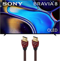 Sony K65XR80 65 Inch IMAX Enhanced Bravia OLED 4K HDR Google TV with an AudioQuest Cinnamon 48 2.25M 8K-10K 48Gbps HDMI Digital Cable - 7.5ft (2024)