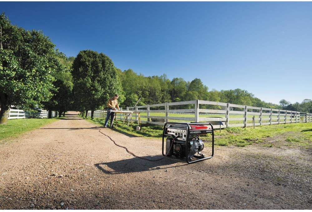 Honda EG4000 4000 Watt Generator, 120/240V Gas Powered Backup Generator for Home and Larger Equipment, Up to 14.8 Hour Run Time (EG4000CLAN)