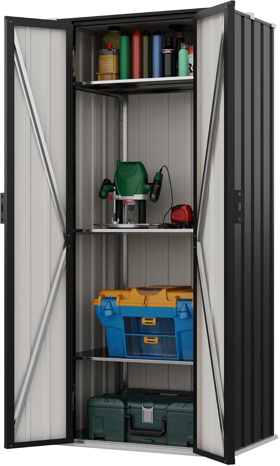 Devoko 28 Cuft Lockable Metal Storage Shed