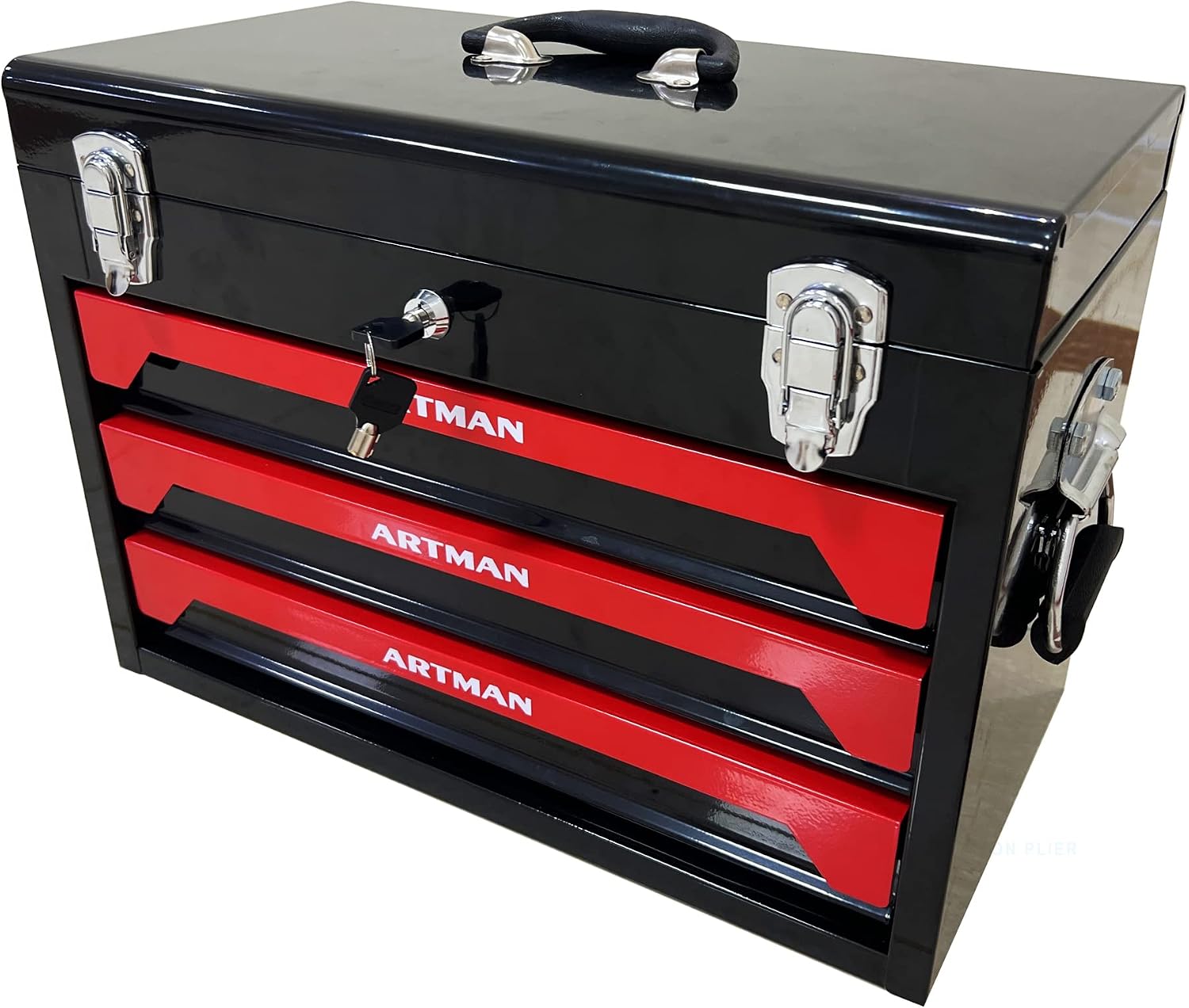 Campfun 439PCS Tool Set, Mechanic Tool Set for Home, Tool Box Set 4-Tier Socket Wrench Ratchet Plier Nails, Home Tool Set Mechanics Kit with 3 Drawers Organizer for Adults Man Handyman, Red