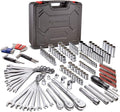 Powerbuilt 200 Piece 1/4-inch, 3/8-inch, and 1/2-inch Drive Mechanics Tool Set - with SAE and Metric Socket Set, Powerbuilt XT 90 Tooth Seal-Head Ratchets, including Case - 642472