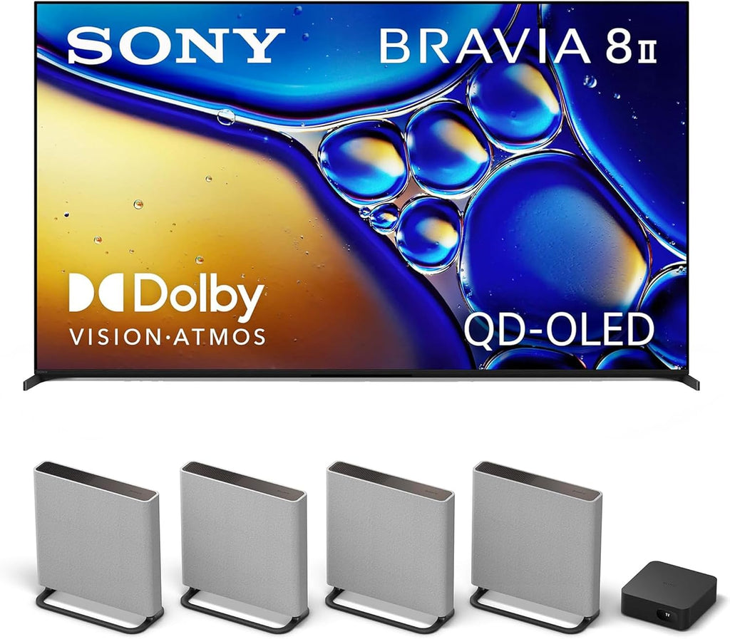 Sony K55XR80M2 55 Inch Bravia 8 QD-OLED 4K HDR Google TV with a HT-A9M2 4.0.4 Ch BRAVIA Theater Quad Soundbar (2025)