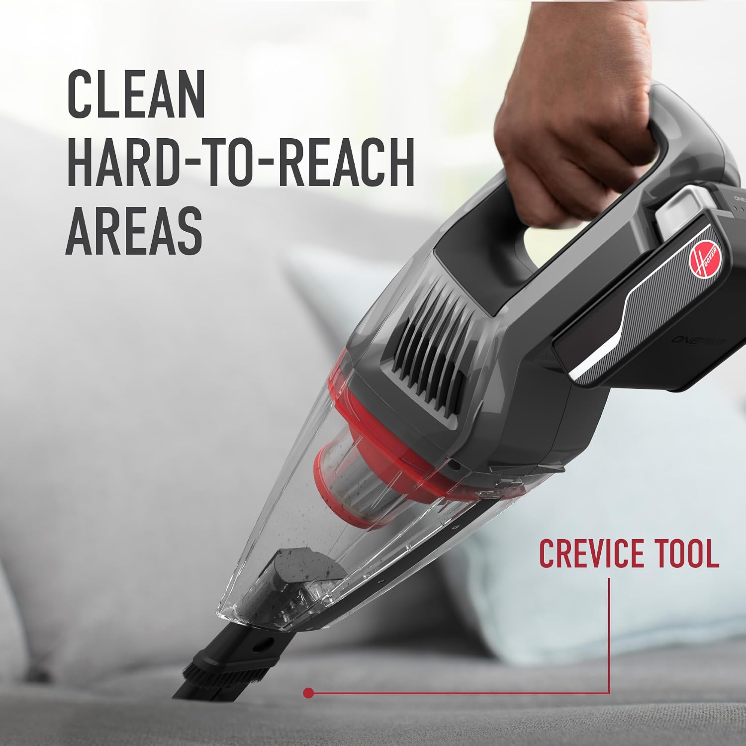 Hoover ONEPWR Cordless Handheld Vacuum Cleaner, Powerful Suction, Lightweight and Compact, Perfect for Quick Pick-Ups, Includes On-Board Crevice Tool, Portable Vacuum Cleaner