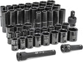 GEARWRENCH 44 Piece 1/2' Drive Standard & Deep SAE/MM Impact Socket Set - 89094