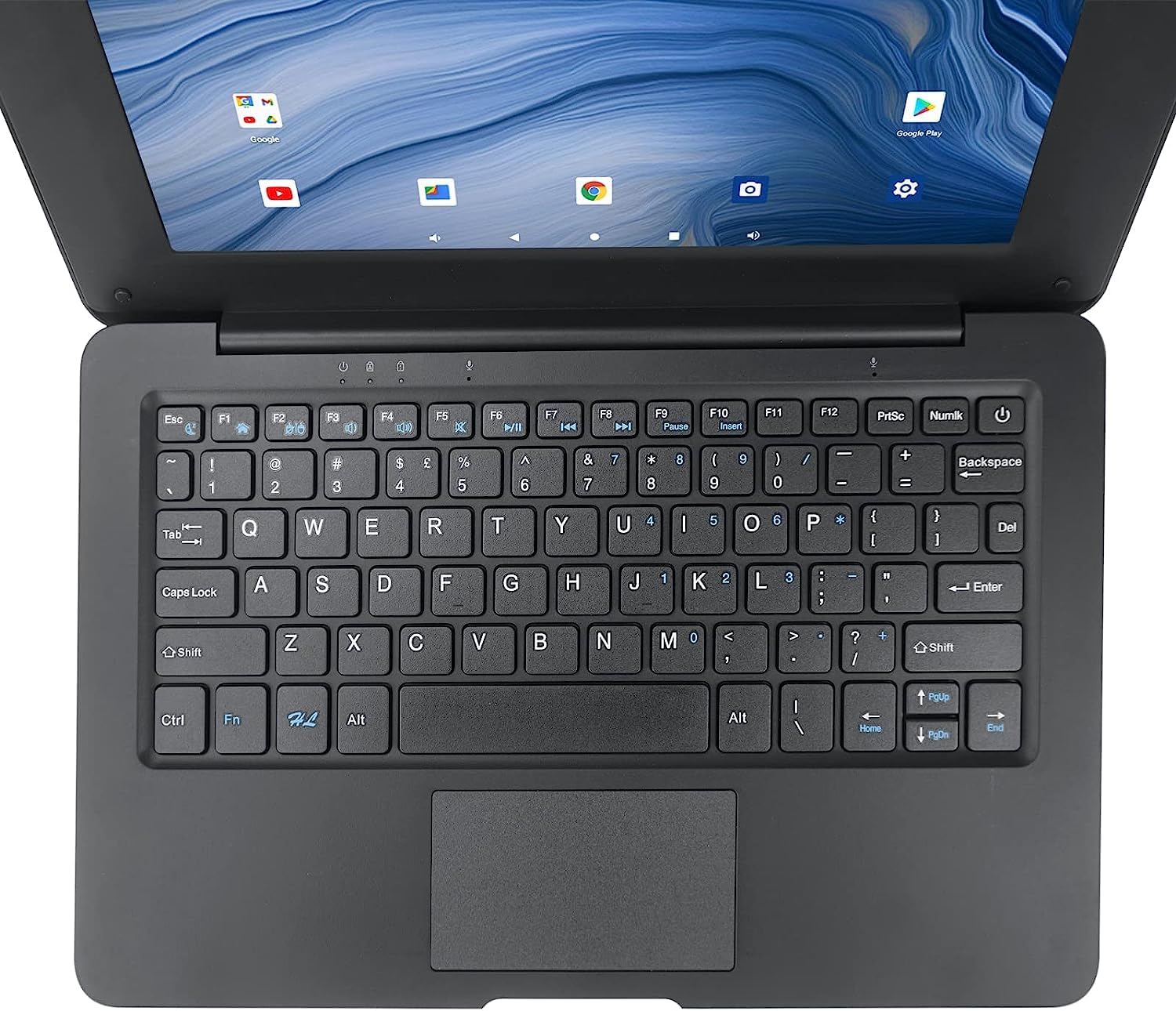 CHIBBS 10.1' Inch Kids Laptop Computer Powered by Android 12, Quad core Processor, 2gb Ram + 64gb ROM, Camera, Bluetooth, 2* USB, Wi-Fi- Black