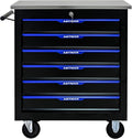 6 Drawers Rolling Tool Chest Cart PLUS ,Tool Storage Cabinet With 4 Wheels.Tool Cabinet Trolley With Locking System and Stainless Steel Countertops.Tool Storage Cart for Garage,Workshop,Warehouse