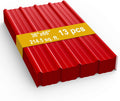13 Pack PPGI Metal Roofing Panels, 66' x 36', 28 Gauge, 214 Sq. Ft. Coverage, Prepainted Galvanized Steel Sheets for Residential, Commercial, Pergolas, Gazebos, Fencing, and Patio Roofs（Red）