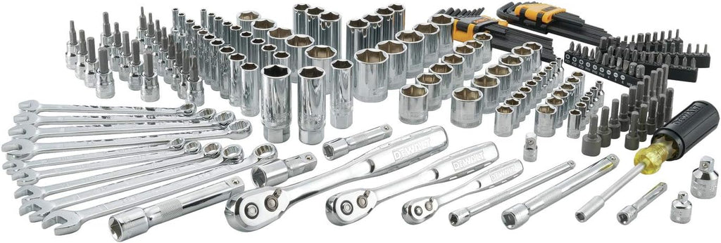 DEWALT 200-Piece Socket Set, Metric/SAE Mechanic Tool Set with Storage Case (DWMT75000)