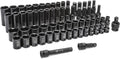 GEARWRENCH 65 Piece 1/2' Drive Standard & Deep SAE/MM Impact Socket Set - 89095