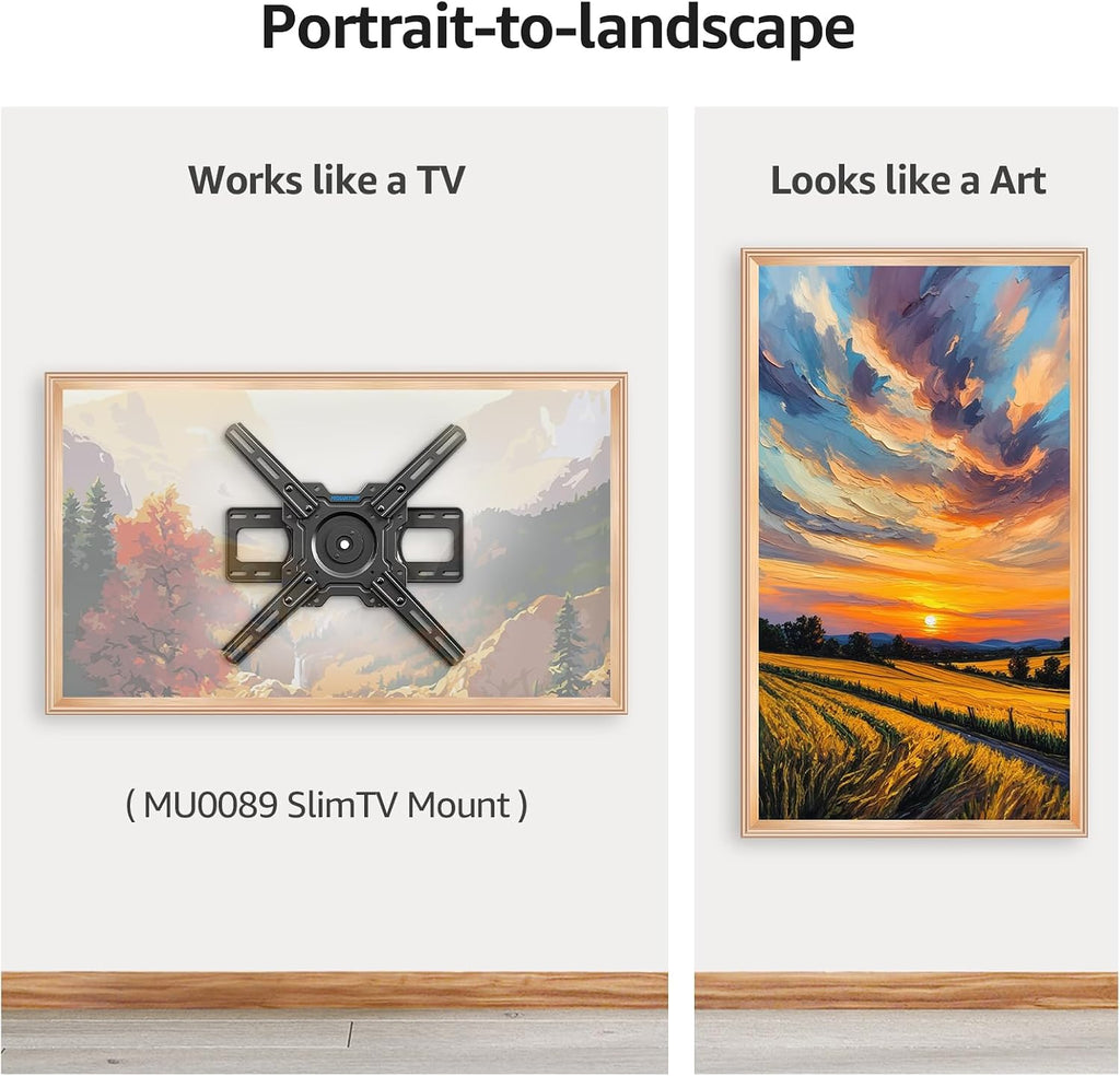 TV Frames 55' Deco Only for Samsung The Frame TVs, Alloy Bezel Modern & Minimalist Styles, Easy Installation, Interchangeable Bezels for Home Decor (Fits 2021-2025 Frame TVs)