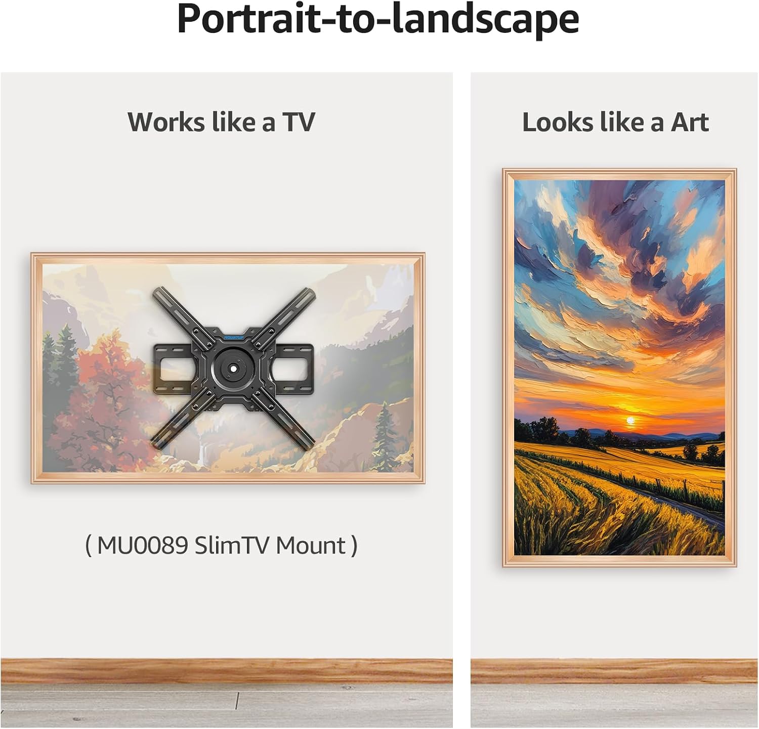 TV Frames 55' Deco Only for Samsung The Frame TVs, Alloy Bezel Modern & Minimalist Styles, Easy Installation, Interchangeable Bezels for Home Decor (Fits 2021-2025 Frame TVs)