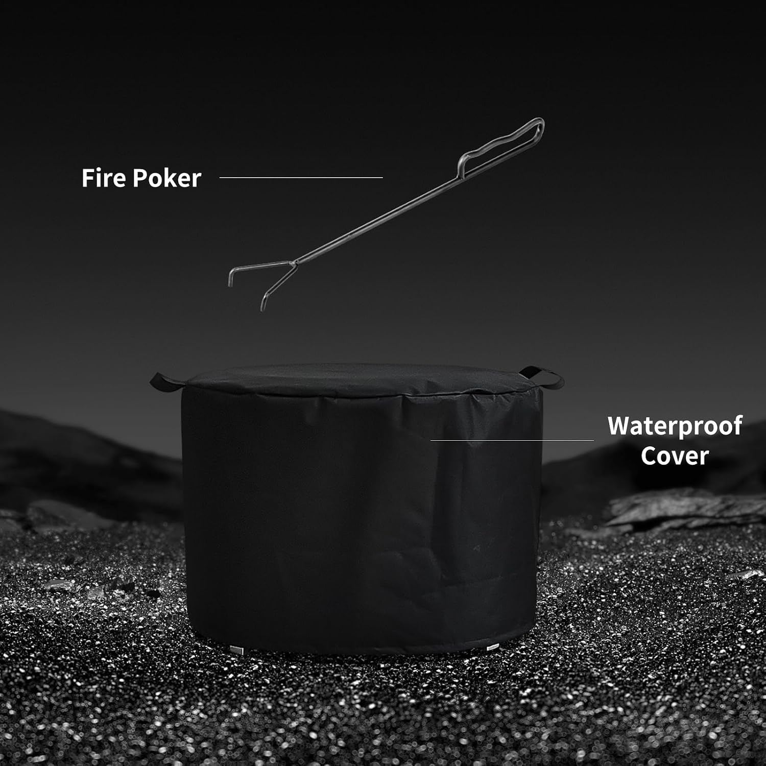 Panovue 22 inch Smokeless Fire Pit with Waterproof Cover, Stainless Steel Outdoor Smokeless Firepit, Wood Burning Fire Pits for Camping, Bonfire,Low Smoke Firepit for Outside[Slivery]