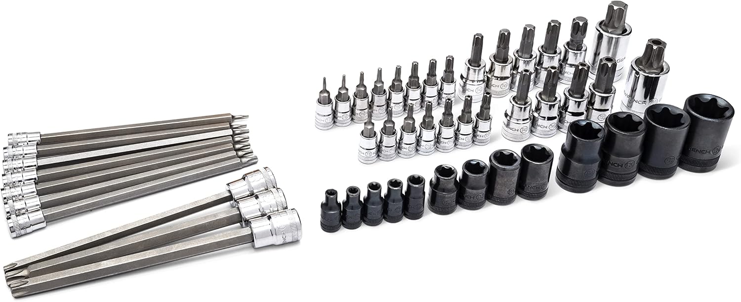 GEARWRENCH 49 Piece 1/4', 3/8', 1/2' Drive Torx Bit Socket Master Set - 89087