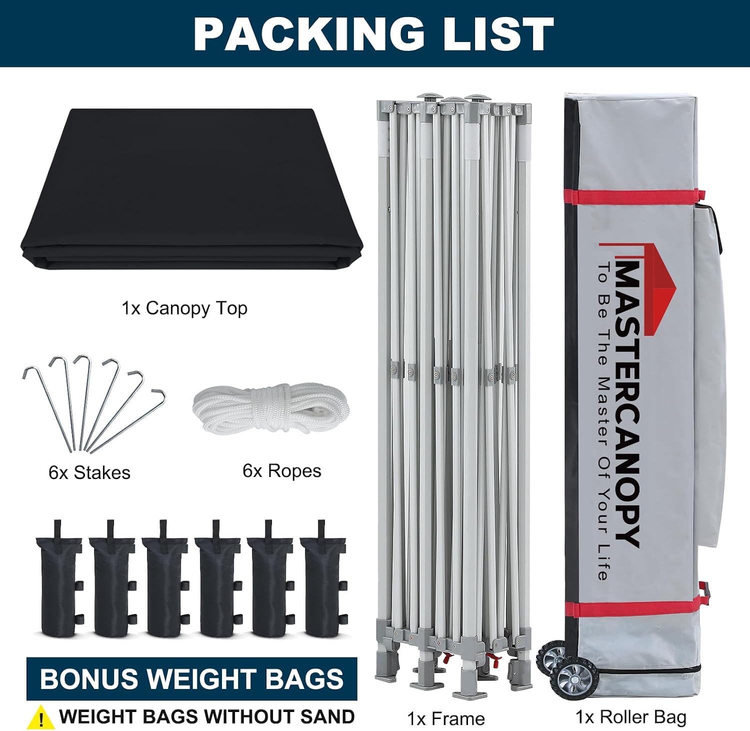 MASTERCANOPY Pop Up Canopy Tent Commercial 10x20 Instant Shelter (Black)