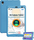 8-Inch 4G LTE Android Tablet with Kids-Proof Case – Unlocked Tablet with SIM Slot, 12GB RAM + 64GB Storage (Expandable to 2TB), MediaTek Octa-Core, IPS Display, Dual-Band Wi-Fi, 5100mAh Battery, Blue